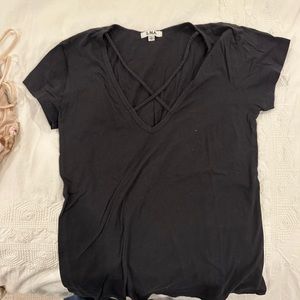 XS, LNA criss cross tee shirt